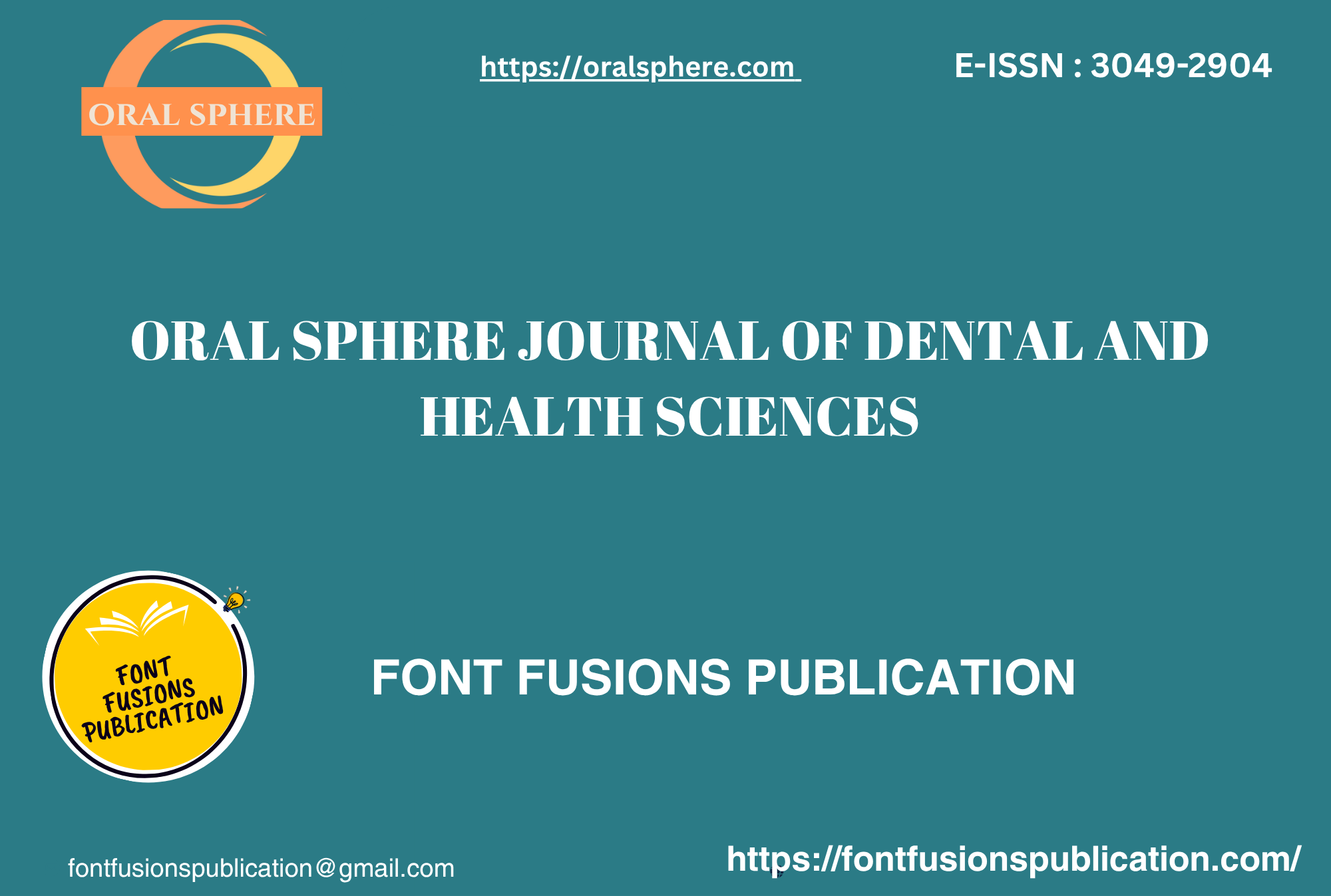 Oral Sphere Journal of Dental and Health Sciences Cover Page
